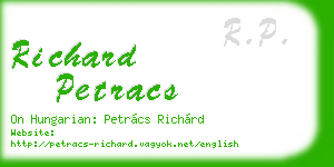 richard petracs business card